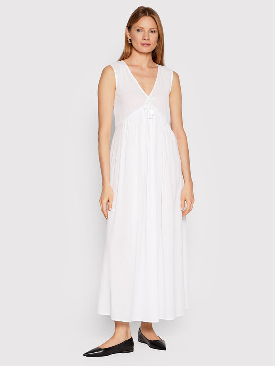 Max Mara Beachwear Max Mara Beachwear Vasaras kleita Volante 32210128 Balts Regular Fit