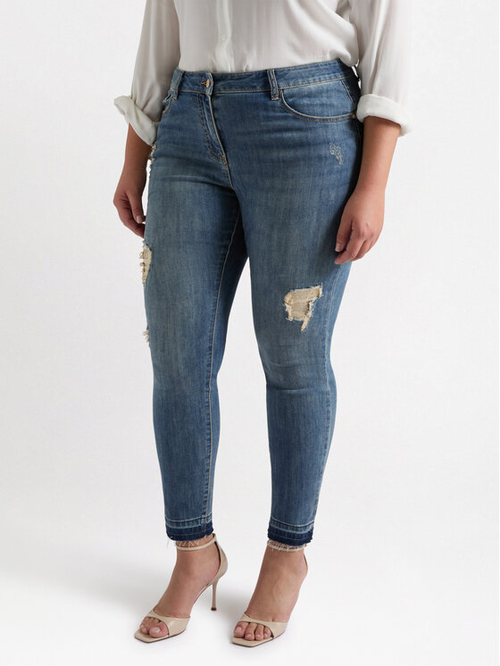 Fiorella Rubino Fiorella Rubino Jeansy P589T004863N024 Niebieski Skin Fit