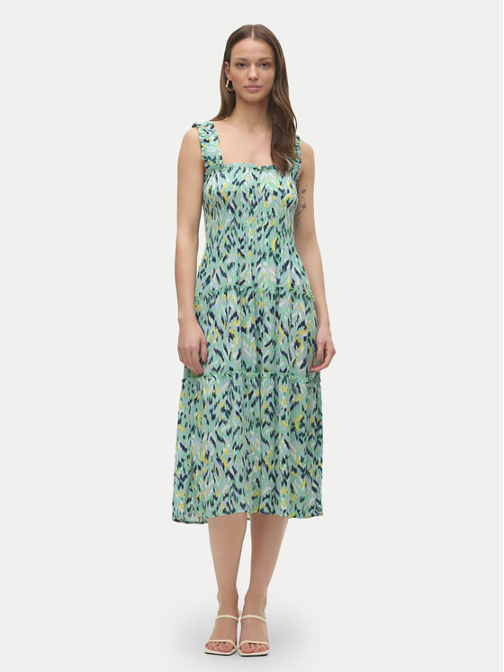 Vero Moda Rochie de vară Menny 10282481 Verde Regular Fit