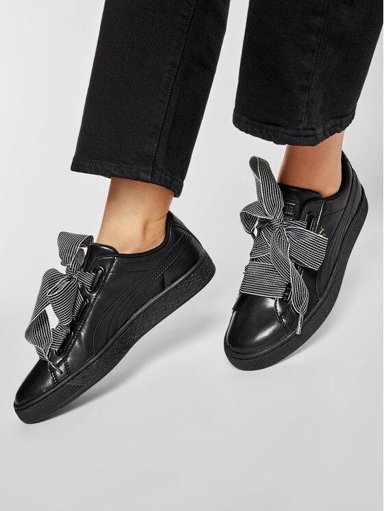 Puma Puma Сникърси Basket Heart Wn's 365198 01 Черен
