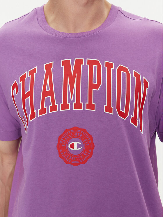 Champion Champion T-Shirt 219852 Fioletowy Comfort Fit