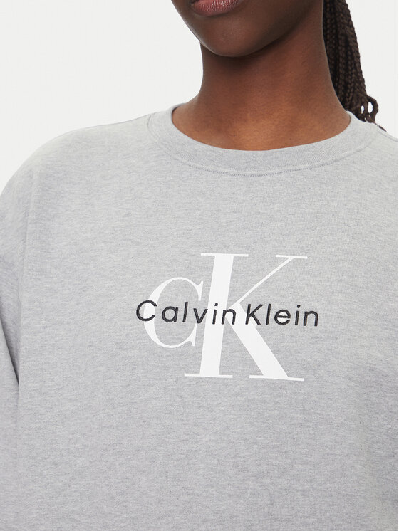 Calvin Klein Jeans Calvin Klein Jeans Bluza Monologo LV047B234G Szary Relaxed Fit