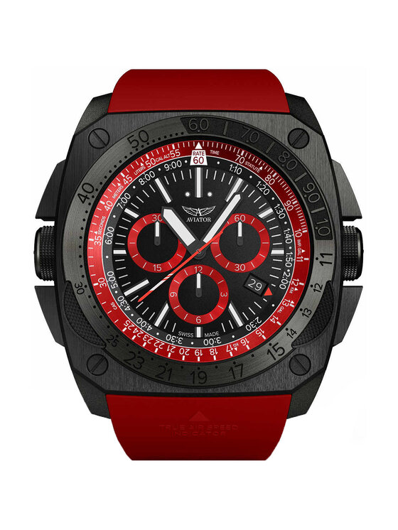 Zegarek Aviator, Czerwony, M.2.30.5.215.6