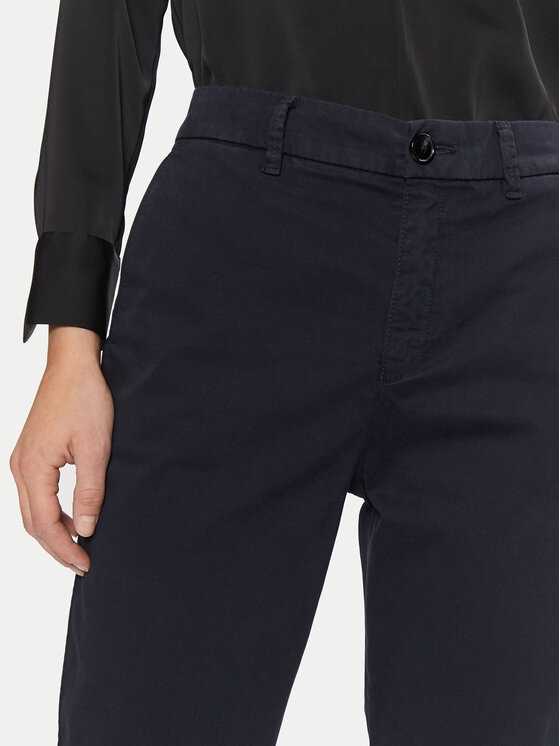 BOSS BOSS Bavlnené nohavice C_Tachini2-D 50508675 Tmavomodrá Regular Fit