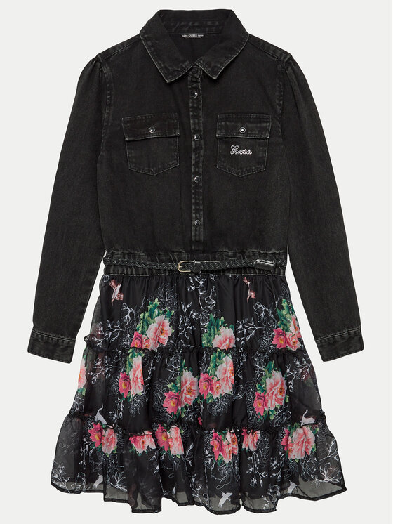 Guess Každodenné šaty J4YK14 D4IC0 Čierna Regular Fit