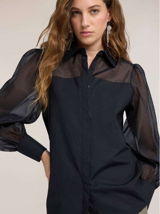 Motivi Motivi Koszula 5097Q001028N033 Czarny Regular Fit