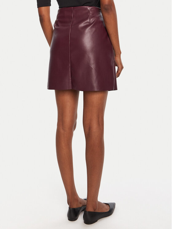 Vero Moda Vero Moda Φούστα από απομίμηση δέρματος Nelly 10322469 Μωβ Regular Fit