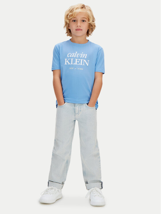 Calvin Klein Jeans Calvin Klein Jeans T-krekls LVCKSJA07B Gaiši zils Regular Fit