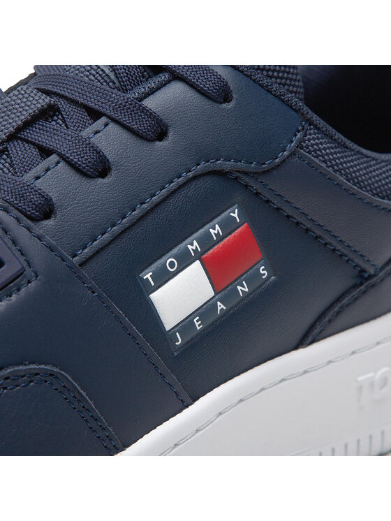 Tommy Jeans Tommy Jeans Laisvalaikio batai Retro Basket EM0EM00955 Tamsiai mėlyna