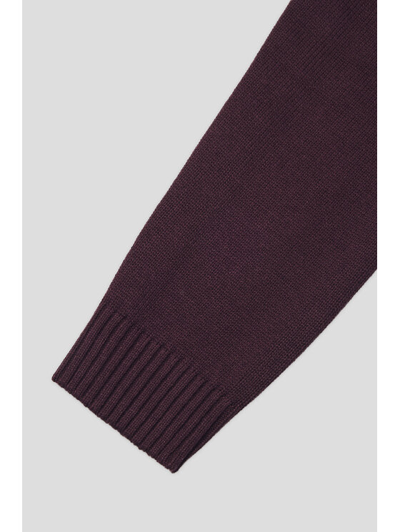 Lancerto Lancerto Sweter Craig SW073224000093 Bordowy Regular Fit