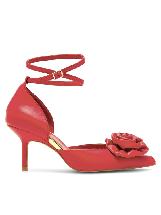 Pantofi cu toc subțire Eva Minge ROSE-V1520-15 Red