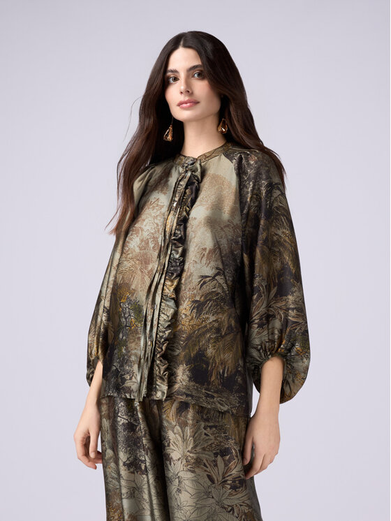 Oltre Oltre Camicia 5216J000791N0S5 Verde Over Fit