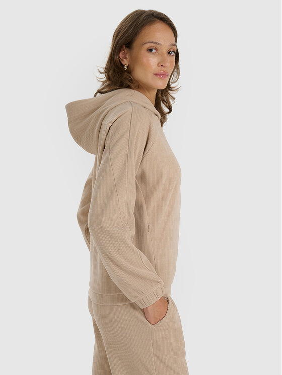 4F 4F Bluza CORDED FLOW Beżowy Regular Fit