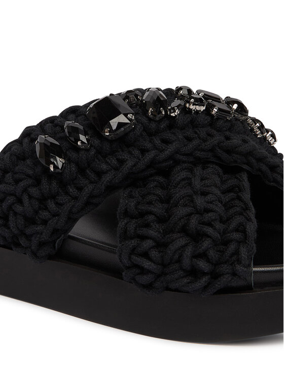 Inuikii Inuikii Παντόφλες Woven Stones 1004.003.0073 Μαύρο