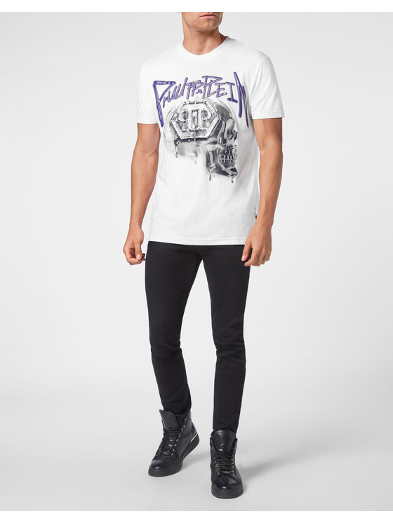 PHILIPP PLEIN PHILIPP PLEIN T-Shirt 4693 Biały Regular Fit