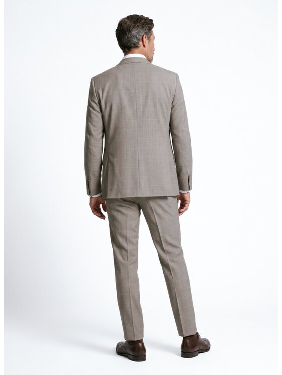 Pako Lorente Pako Lorente Spodnie garniturowe P26WF-6G-009 Beżowy Slim Fit
