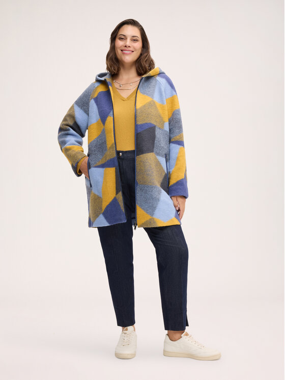Fiorella Rubino Fiorella Rubino Cappotto invernale 0003L000057N0R4 Blu Over Fit
