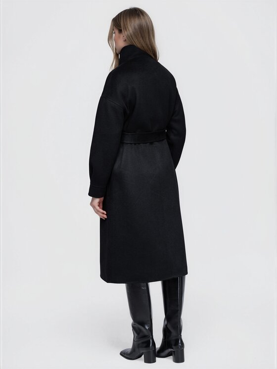 Ombre Ombre Kabát pro přechodné období OW-CT-E0032 Černá Relaxed Fit