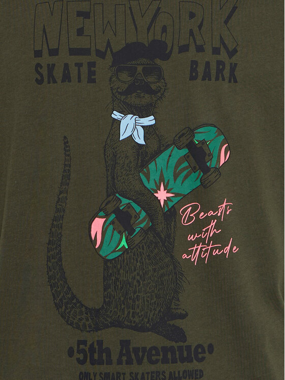 Blend Blend T-krekls 20717748 Zaļš Regular Fit