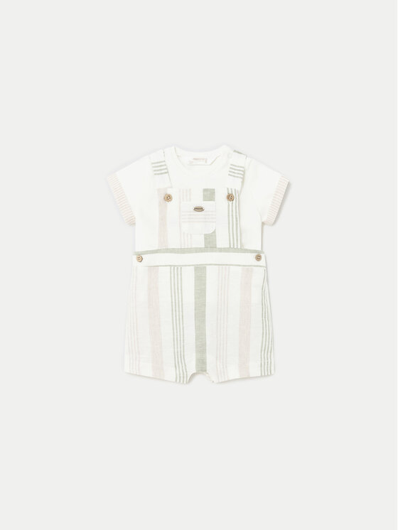 Mayoral Mayoral Set majica i kombinezon 1637 Zelena Regular Fit