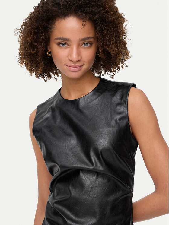 ONLY ONLY Sukienka z imitacji skóry Mone 15360231 Czarny Slim Fit