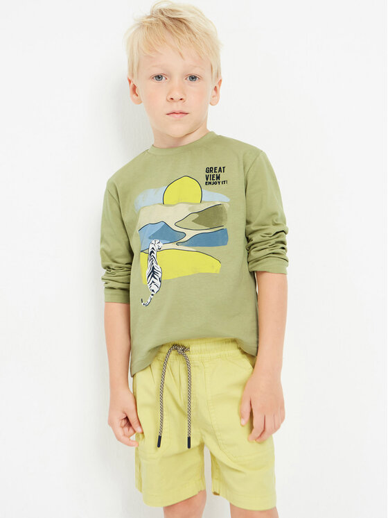 Mayoral Mayoral Riidest šortsid 3225 Kollane Regular Fit