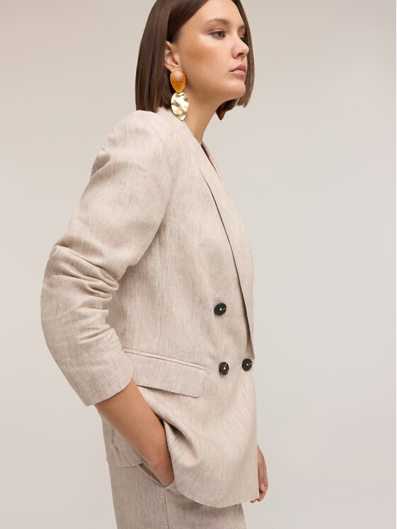 Motivi Motivi Giacca di transizione Q080Q001103N0R2 Crema Regular Fit