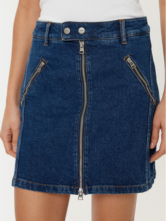 HUGO HUGO Jeans suknja mini Gavade 50530320 Plava Slim Fit