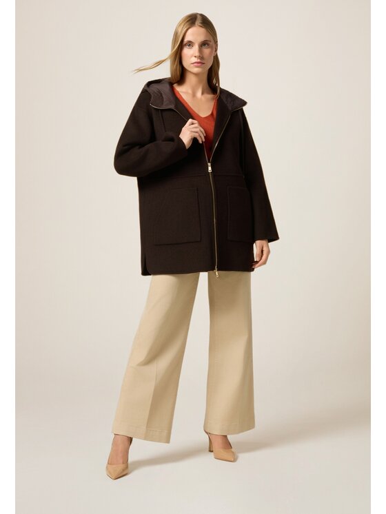 Oltre Oltre Cappotto invernale 8154J000224N022 Marrone Baggy Fit