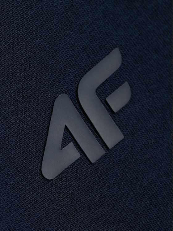 4F 4F Longsleeve ESSENTIAL Granatowy Slim Fit