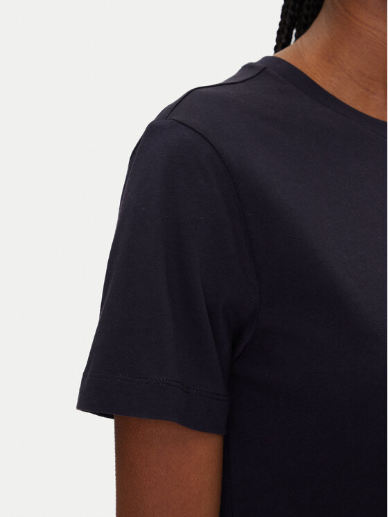 Gant Gant T-shirt Bisiklet Yaka 4200277 Tamnoplava Regular Fit