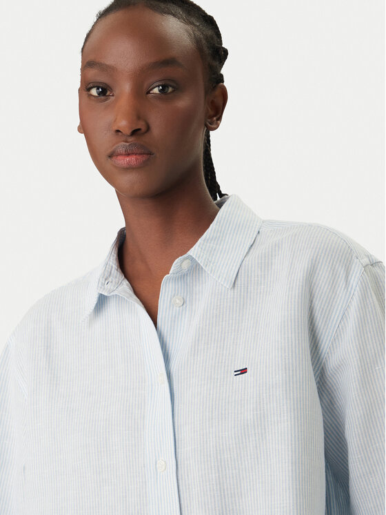Tommy Jeans Tommy Jeans Риза DW0DW22209 Светлосиньо Relaxed Fit