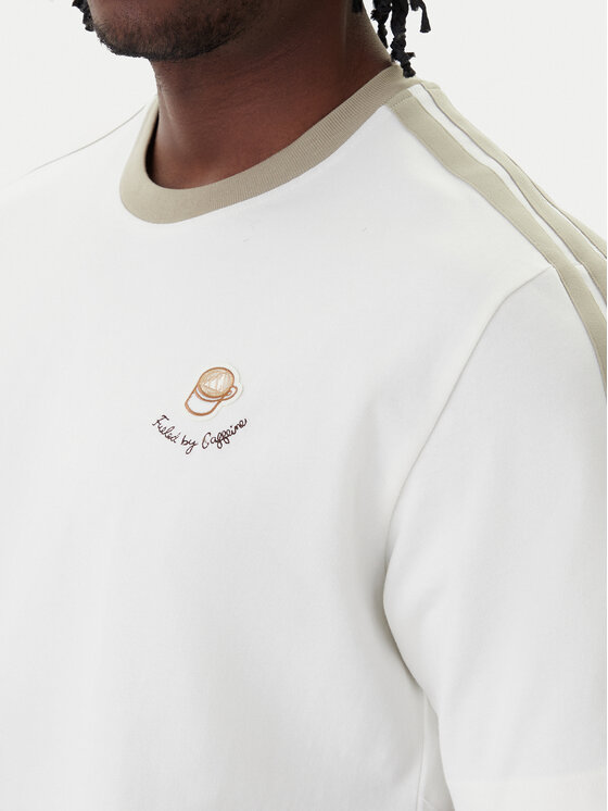 adidas adidas Tričko Lux Coffee Cafe Cup Graphic JZ5072 Biela Loose Fit