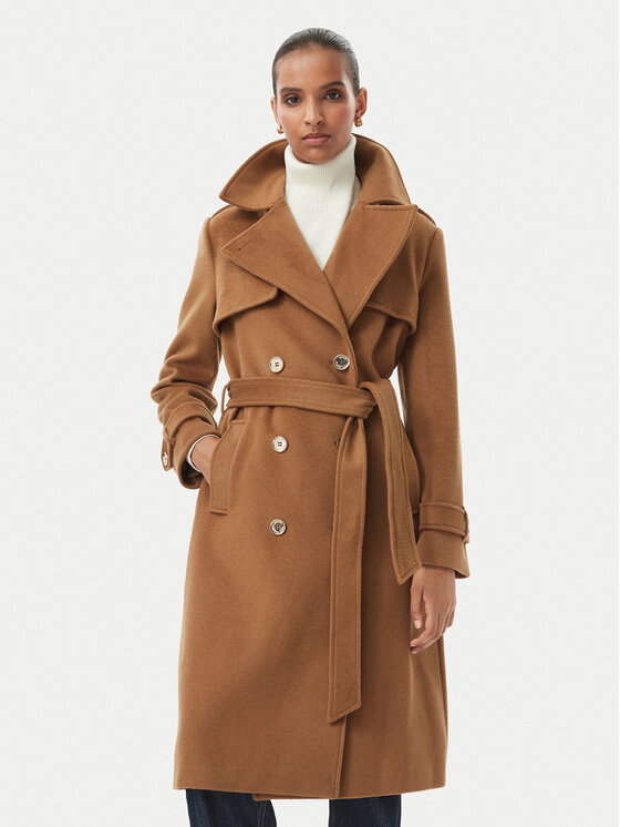 Michael Kors Michael Kors Вовняне пальто 77G7540M11 Коричневий Regular Fit