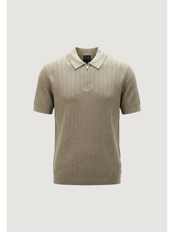 Armani Exchange Armani Exchange Sweter KNIT POLO Beżowy Casual Fit