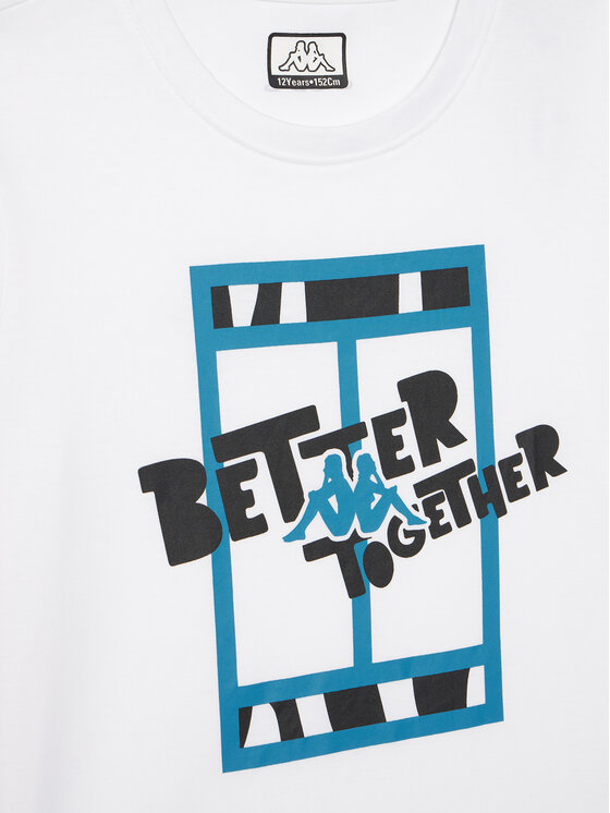 Kappa Kappa T-shirt 351U8JW 001 Bianco Regular Fit