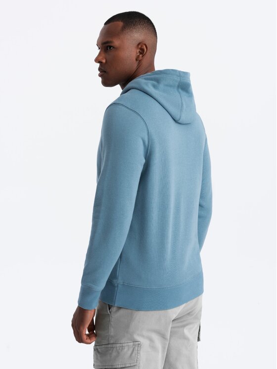 Ombre Ombre Mikina OM-SSNZ-0141 Modrá Regular Fit