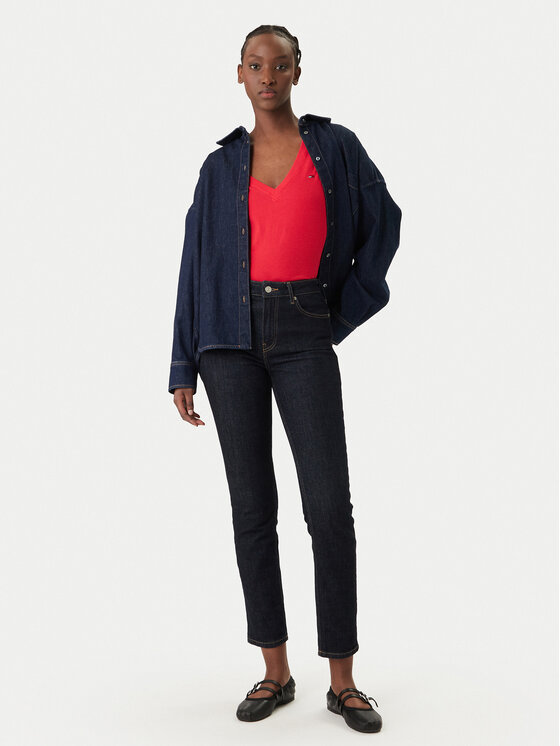 Tommy Jeans Tommy Jeans T-särk DW0DW20458 Punane Slim Fit