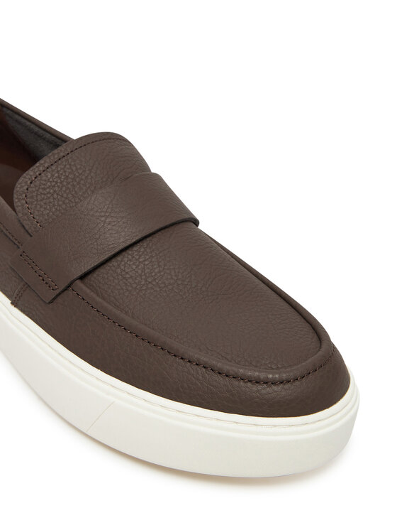 Calvin Klein Calvin Klein Sneakersy Moccasin Lth Unlined HM0HM01813 Brązowy