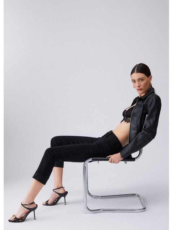 Liu Jo Liu Jo Spodnie materiałowe UA6006T259422222 Czarny Slim Fit