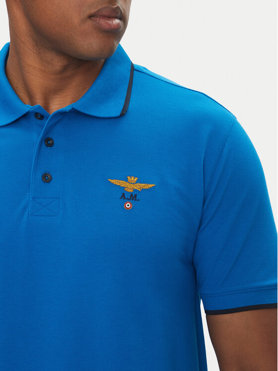 Aeronautica Militare Aeronautica Militare Tricou polo 251PO1308P82 Albastru Regular Fit
