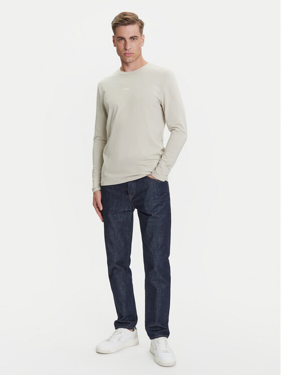 BOSS BOSS Majica z dolgimi rokavi Tchark 50473286 Bež Regular Fit
