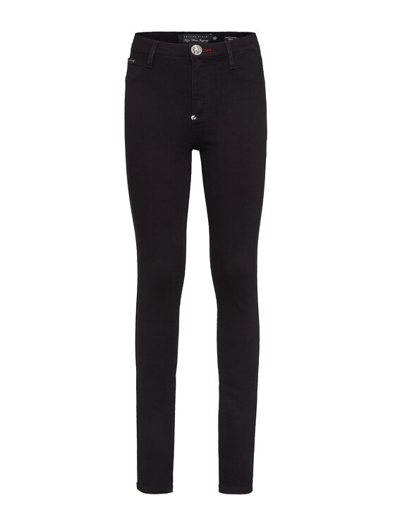 PHILIPP PLEIN PHILIPP PLEIN Jegginsy 21943 Czarny Jegging Fit
