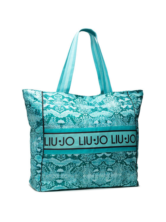 Borsetta Borsa Nylon Stampt VA1133 T0300 Blu