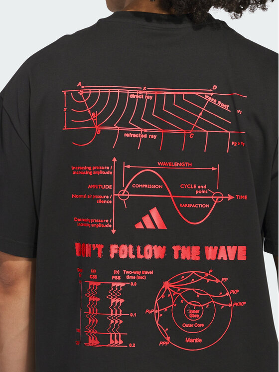 adidas adidas Koszulka techniczna 151077 Czarny Loose Fit