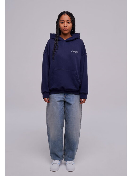 2005 2005 Mikina Basic Modrá Oversize
