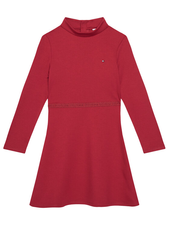 Tommy Hilfiger Tommy Hilfiger Ежедневна рокля Essential Skater KG0KG08790 S Червен Regular Fit