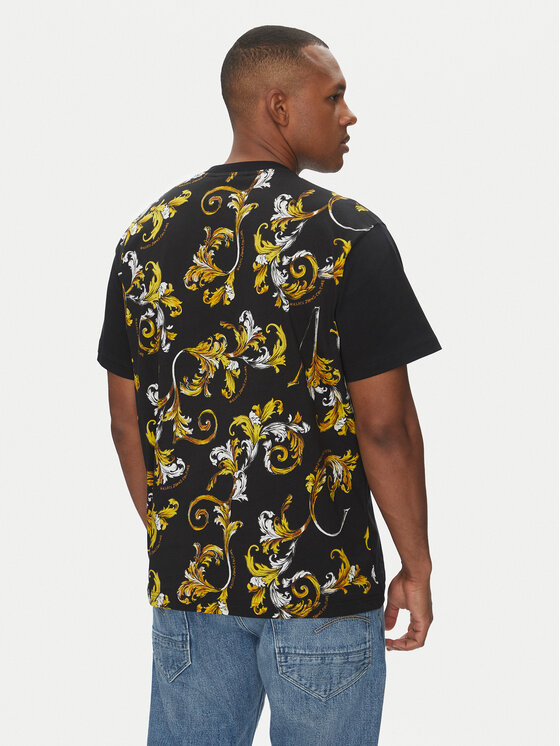 Versace Jeans Couture Versace Jeans Couture Tričko 78GAH615 Čierna Regular Fit