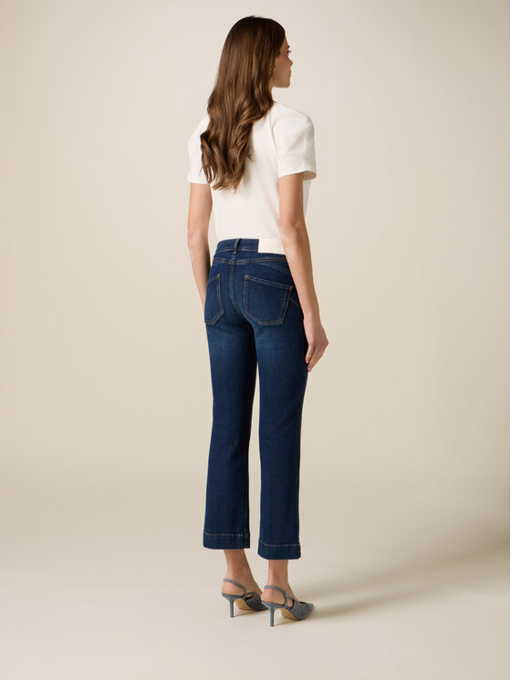 Oltre Oltre Jeansy P451R008857N034 Niebieski Slim Fit