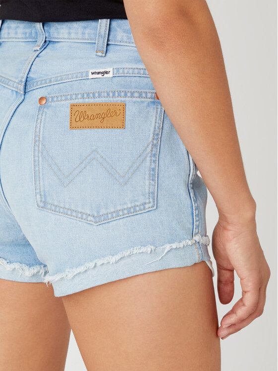 Wrangler Wrangler Pantaloni scurți de blugi W23K73171 112332346 Albastru celest Regular Fit